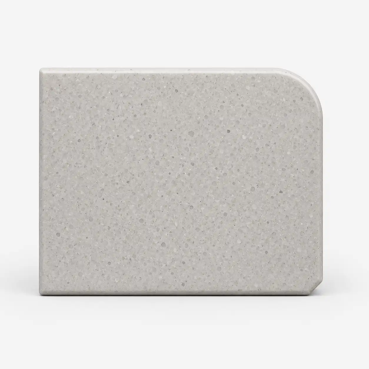 Pencil round countertop edge profile — subtle tight-radius stone edge sample, Precision Granite Works NH