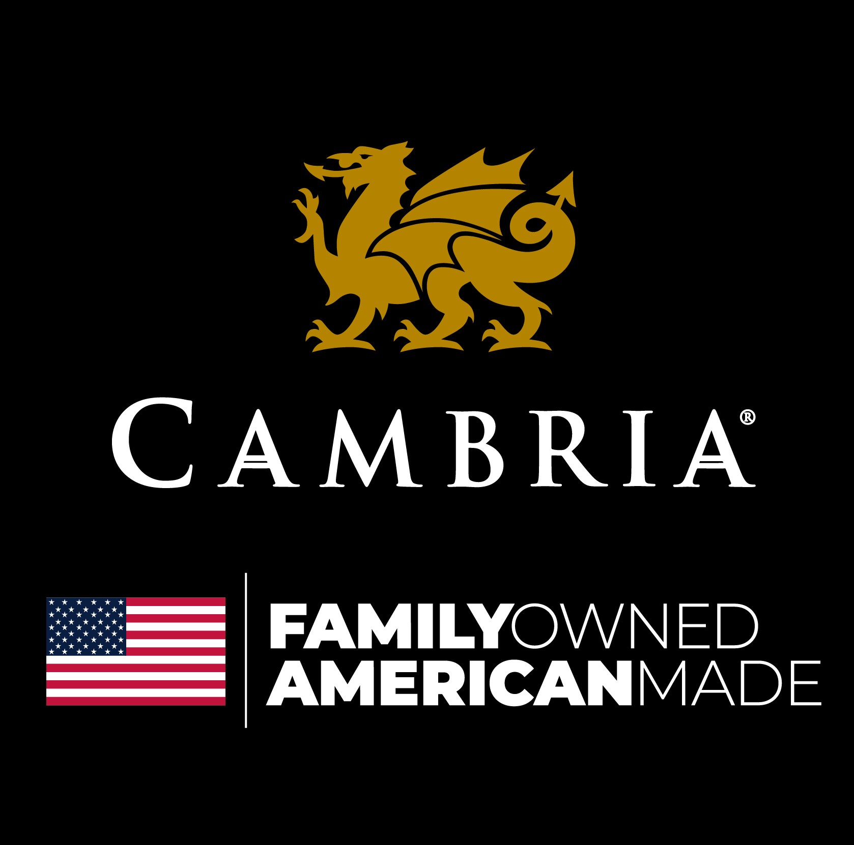 Cambria logo — stone supplier partnered with Precision Granite Works NH